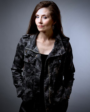 Adrienne Wilkinson Shawn Keehne dark camo jacket