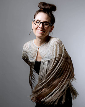 Adrienne Wilkinson Shawn Keehne shawl glasses